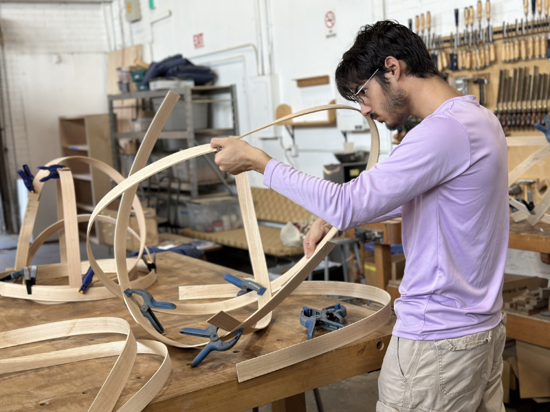 Steam Bending: Freehand Light Sculpture