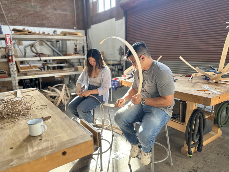 Steam Bending: Freehand Light Sculpture